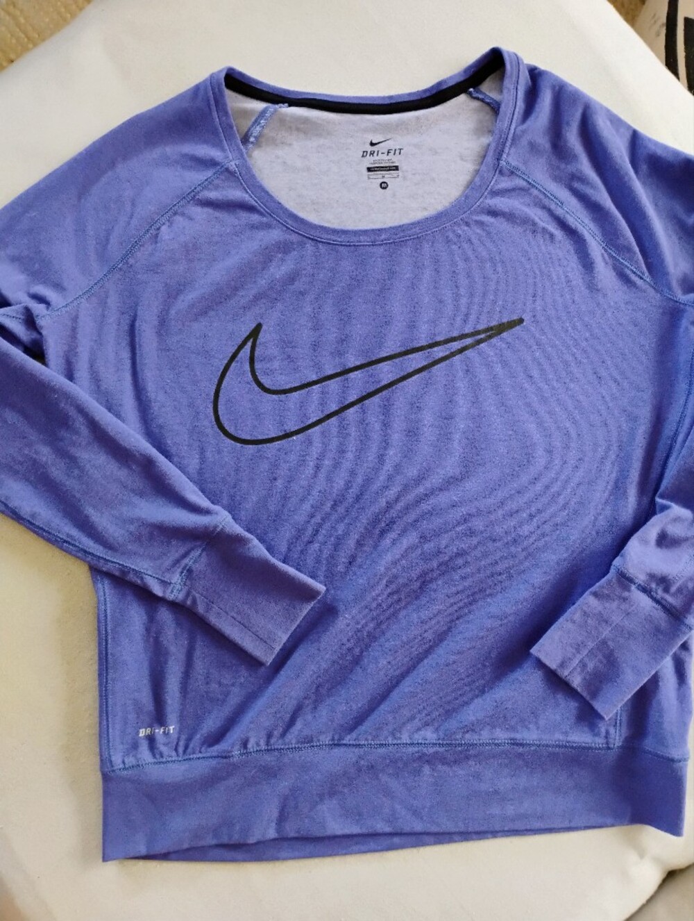 Nike Purple Long Sleeve Shirt with Black Swoosh